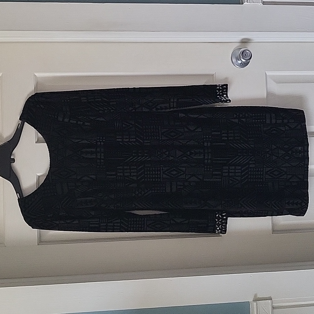 Black velvet dress